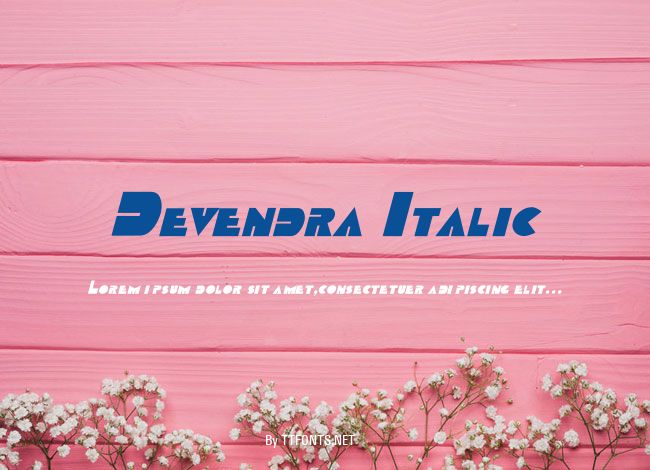 Devendra Italic example